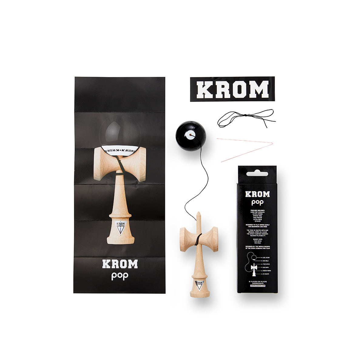 Kendama Krom Pop LOL Black