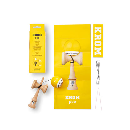 Kendama Krom Pop LOL Yellow