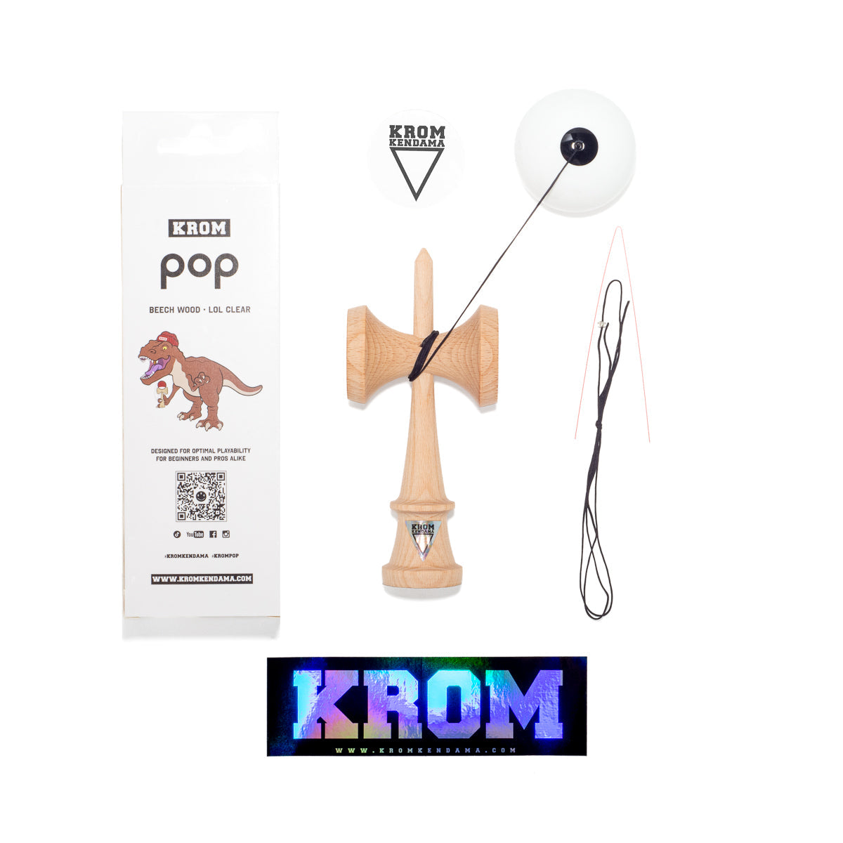 Kendama Krom Pop LOL White